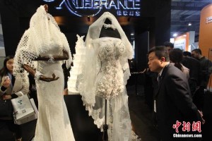 Xuberance abito da sposa stampato in 3d